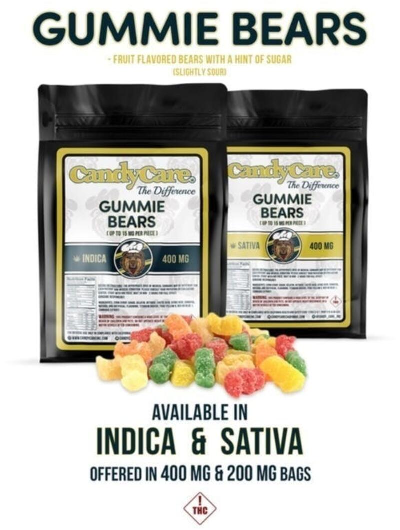 Candy Care 400mg Indica Gummie Bears