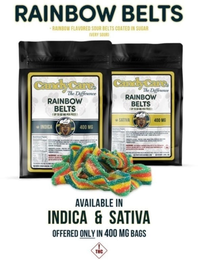Candy Care 400mg Indica Rainbow Belts