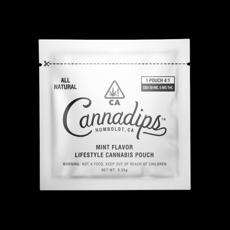 Cannadips Mint 4:1 Pouches (CBD), High-Dose Single