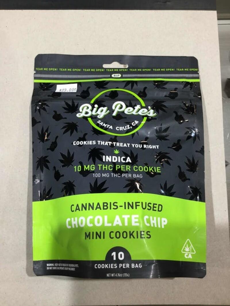 BIG PETE'S CHOCOLATE CHIP COOKIES INDICA 100MG
