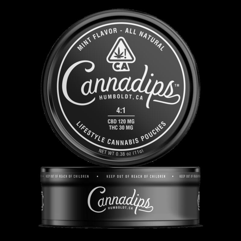 Cannadips Mint 4:1 Pouches (CBD), Mirco-Dose Tin