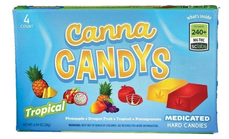 CannaCandy 4 pack 240mg - Tropical