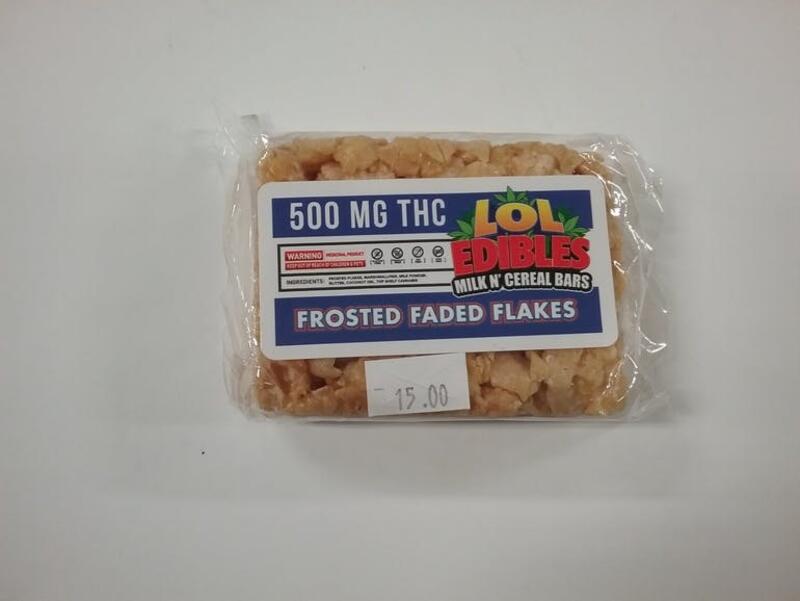 500mg LOL EDIBLE KRISPIE TREAT (FROSTED FADED FLAKES)