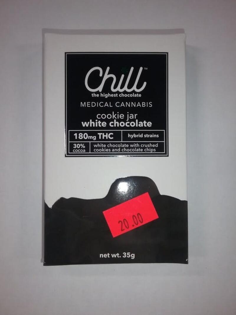 CHILL CHOCOLATES 180mg WHITE CHOCOLATE