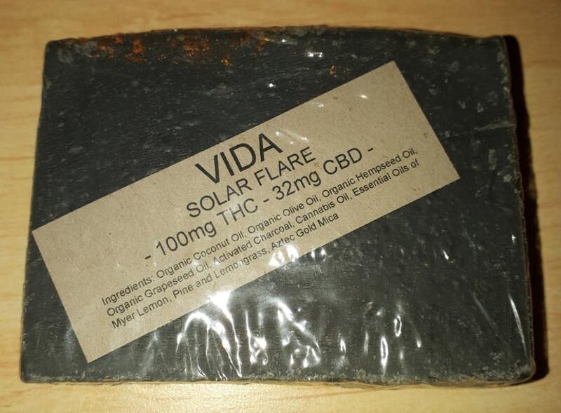 Vida - Charcoal Soap (100mgTHC &amp; 32mgCBD)
