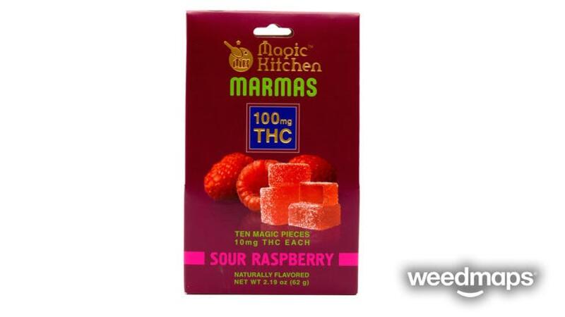 100mg THC Sour Raspberry Marmas 10pk - NWCS