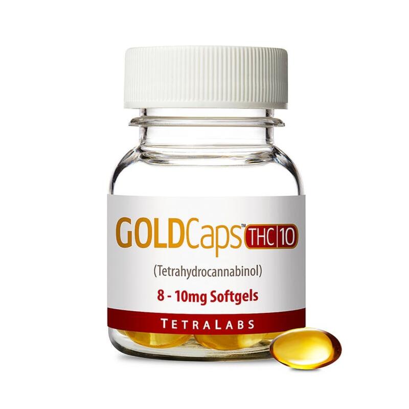 GoldCaps™ THC Oral Softgel Capsules, 10mg