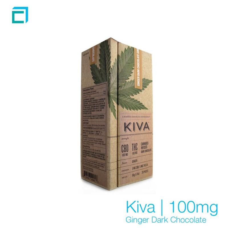 Kiva CBD Chocolate Bar 1:1