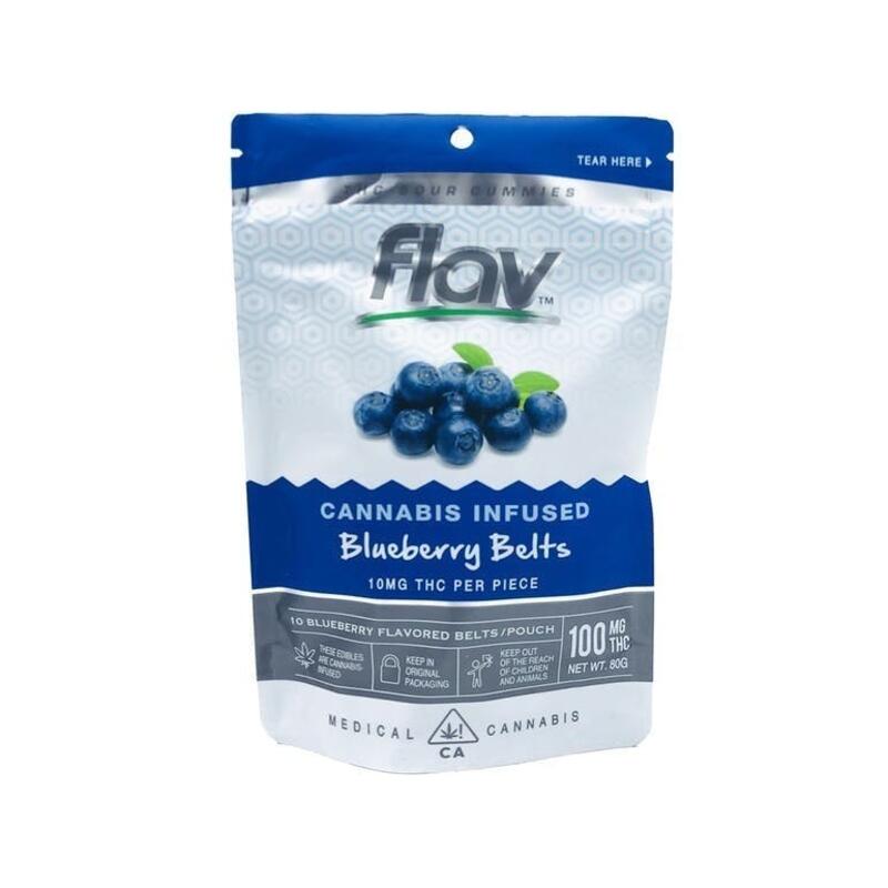 Flav - 100mg Gummies (Blueberry Belts)