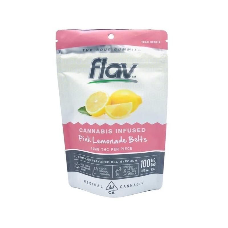 Flav - 100mg Gummies (Pink Lemonade Belts)