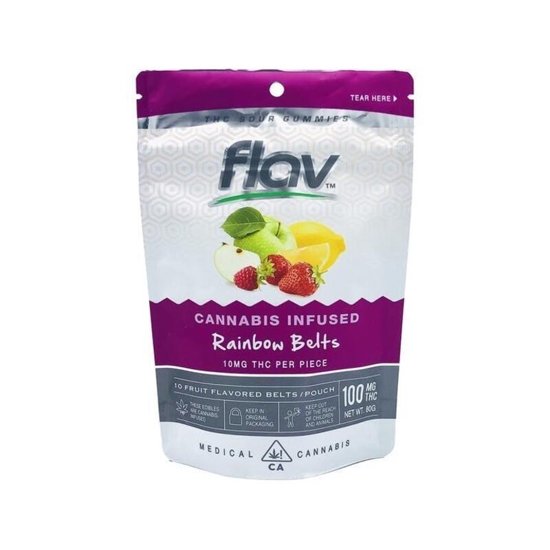 Flav - 100mg Gummies (Rainbow Belts)