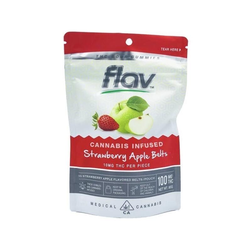 Flav - 100mg Gummies (Strawberry Apple Belts)