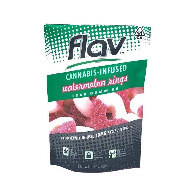 Flav - 100mg Gummies (Watermelon Rings)