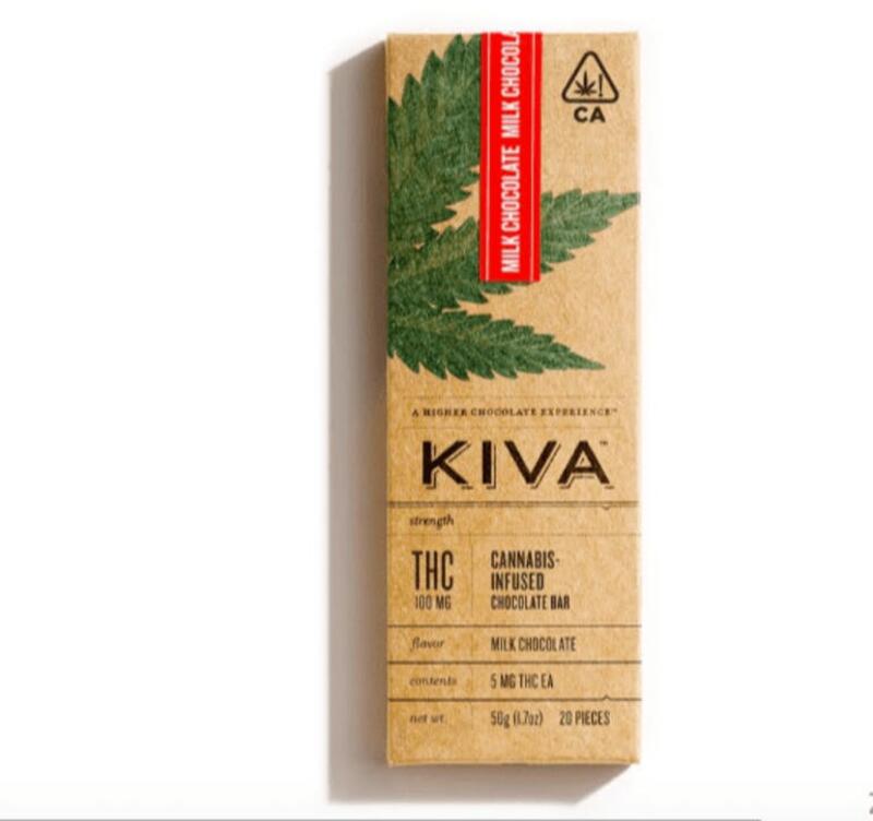 KIVA - 100mg Chocolate Bar (Milk Chocolate)