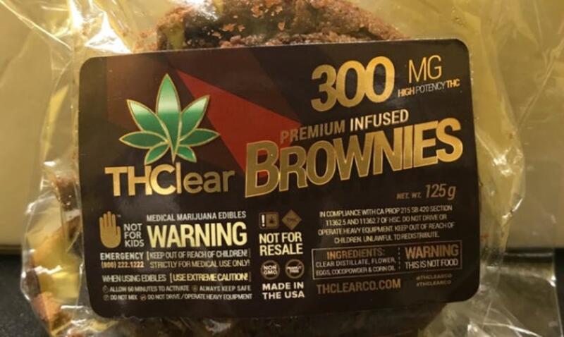 THCLEAR PREMIUM INFUSED BROWNIES 300MG *HIGH POTENCY THC*