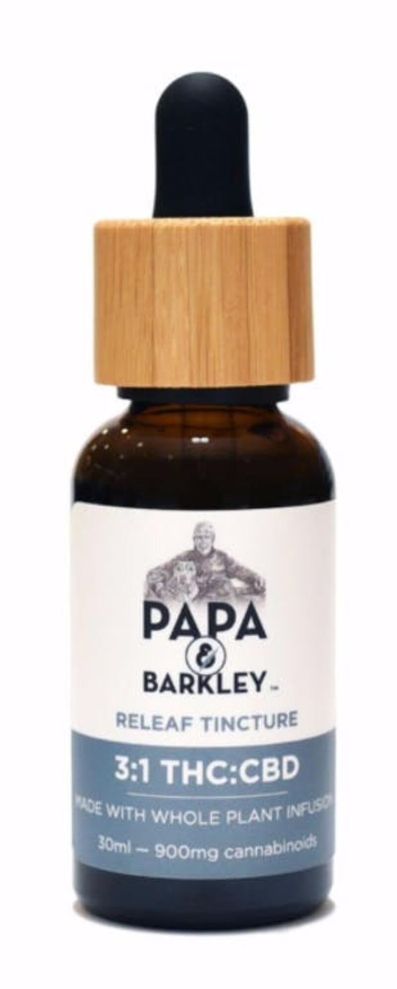Papa & Barkley - Releaf Tincture 1:3 CBD:THC (900mg Cannabinoids)