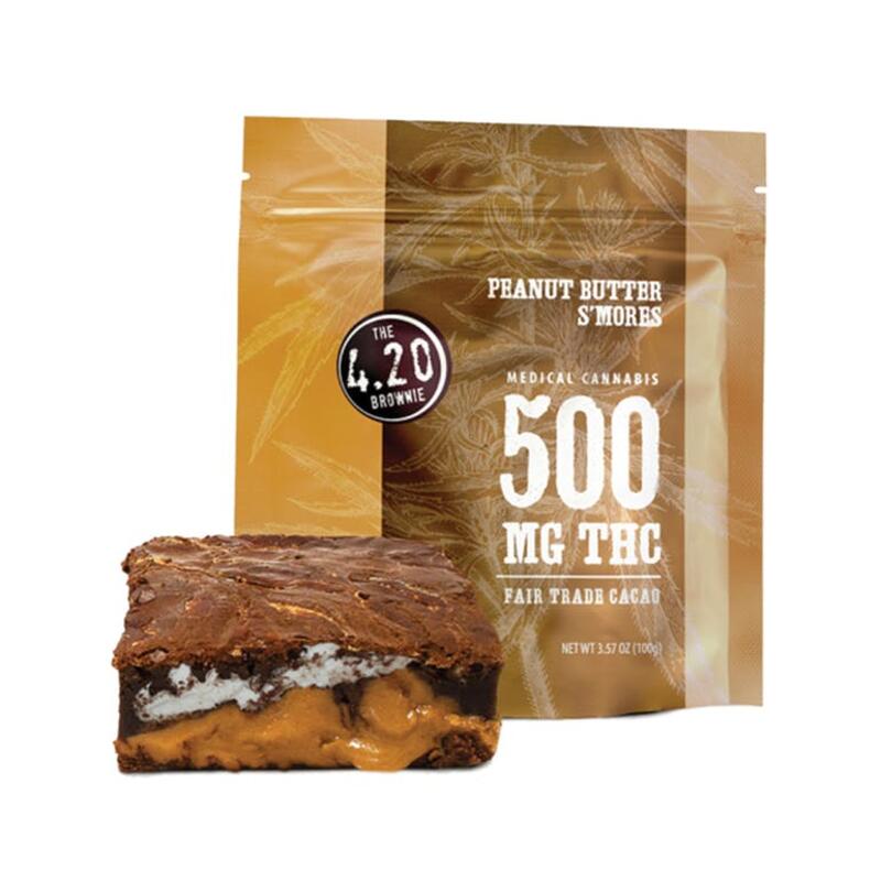 Peanut Butter S’Mores 4.20 Brownie – 500mg THC