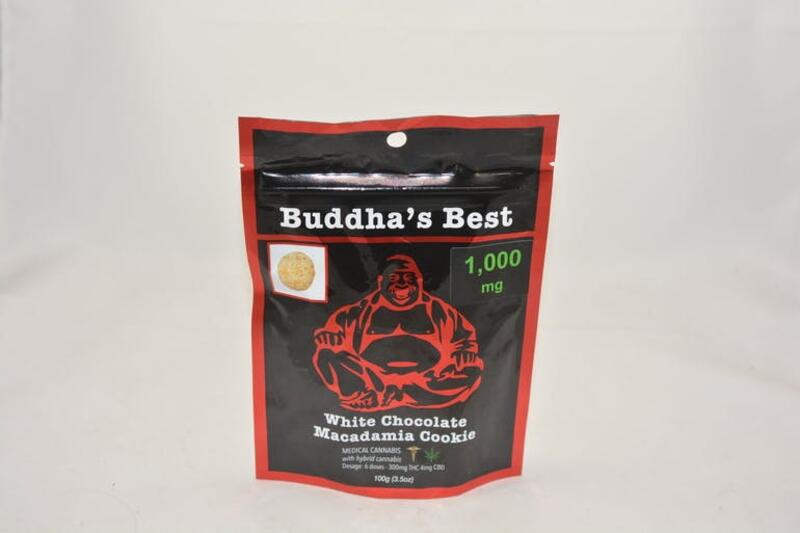 Buddha's Best White Chocolate Macadamia Nut Cookie, 1000mg