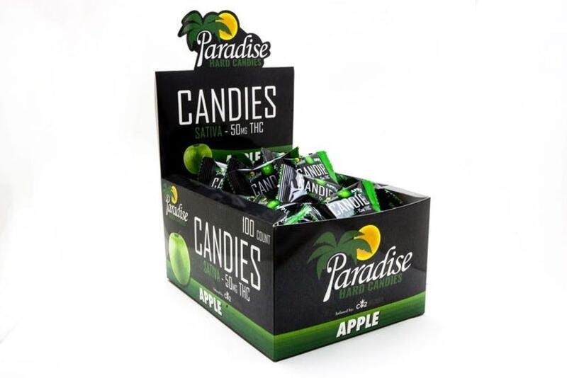 Paradise Candies Hard Candy (Apple) (Sativa) (50mg THC)