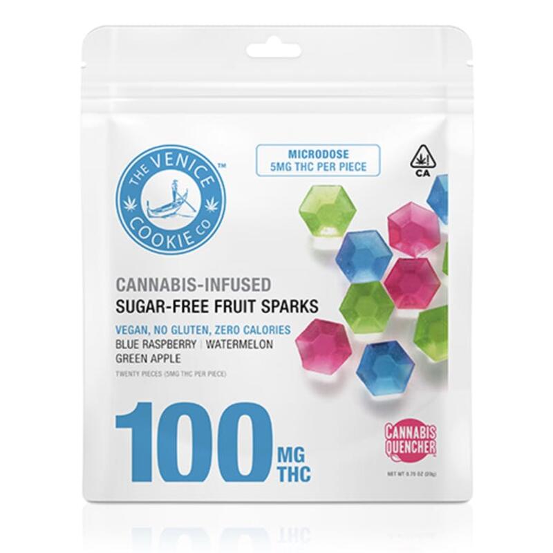 Cannabis Quencher Assorted Sugar-Free Fruit Sparks - Venice Cookie Company