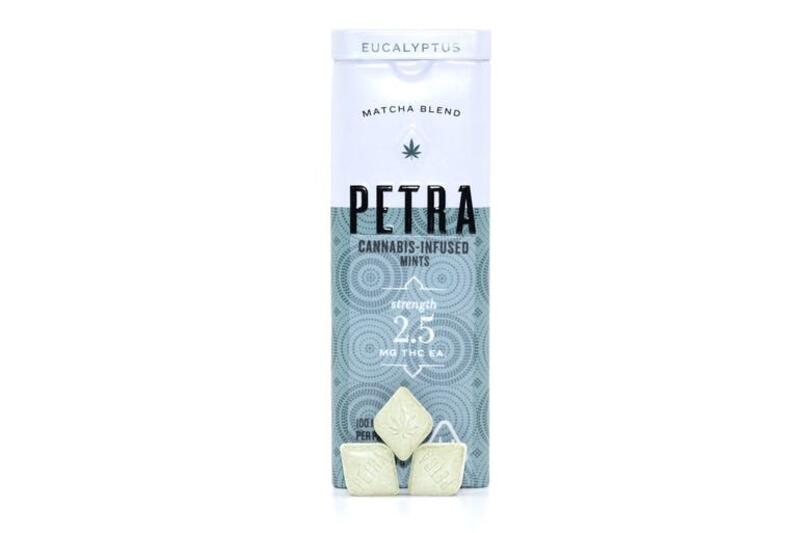 100mgTHC Petra Eucalyptus Mints - Kiva Confections