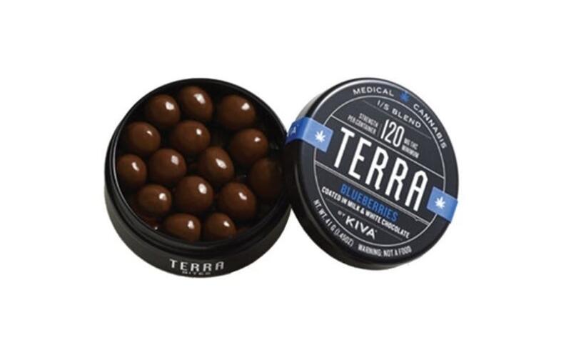100mgTHC Terra Blueberry Bites - Kiva Confections