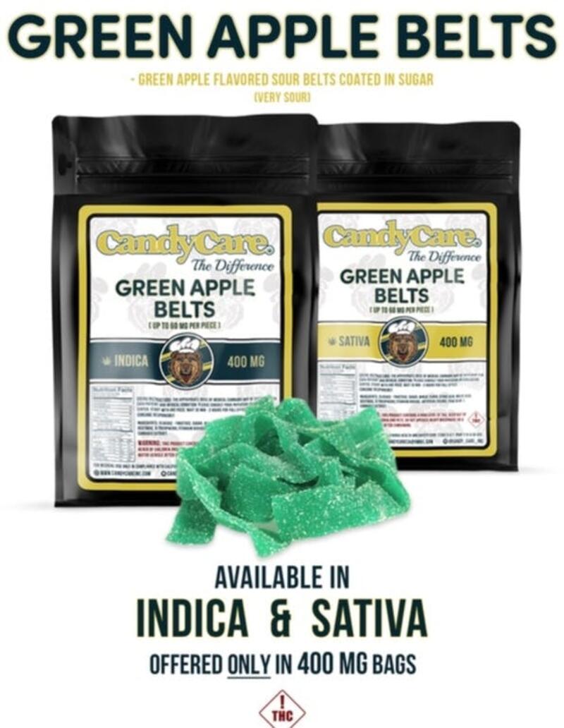 Candy Care Green Apple Belts 200mg
