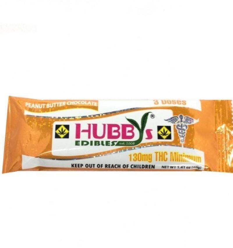 Hubby's Edibles: Peanut Butter Chocolate Bar 130mg