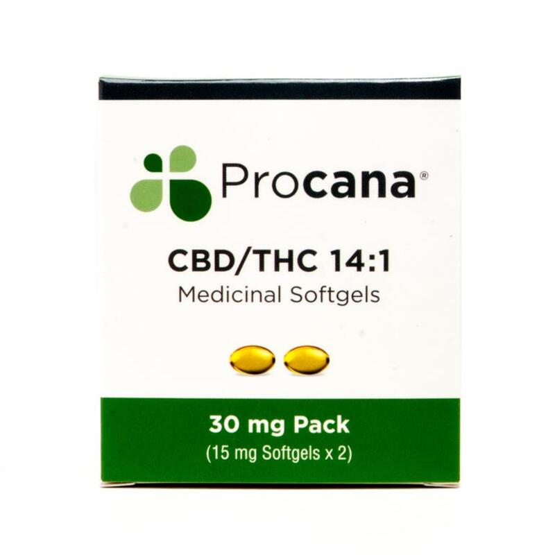 14:1 CBD/THC - 15mg Softgels (2pk)