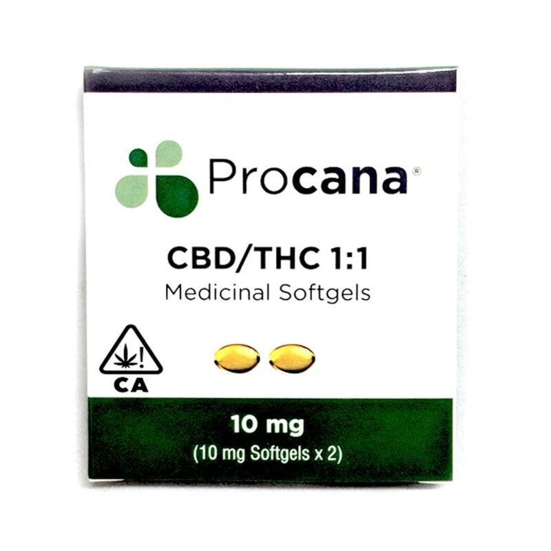 1:1 CBD/THC - 10mg Softgels (2pk)