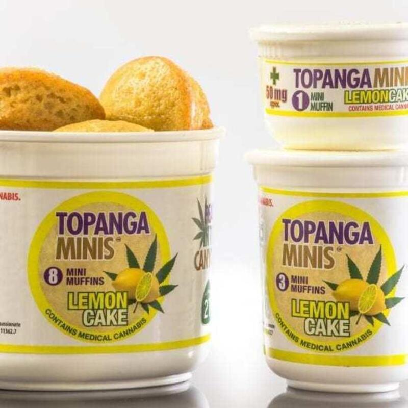 Lemon Cake Mini Muffins 100mg THC Topanga Harvest