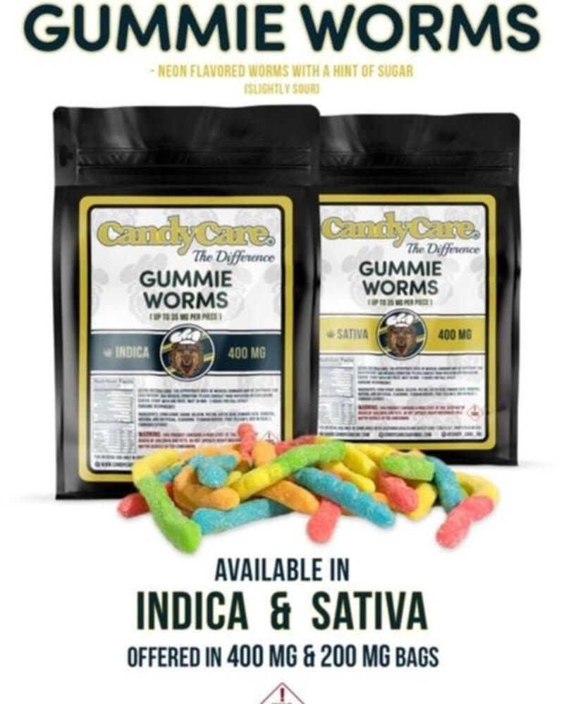 CANDY CARE 400MG (GUMMY WORMS)(INDICA/SATIVA)