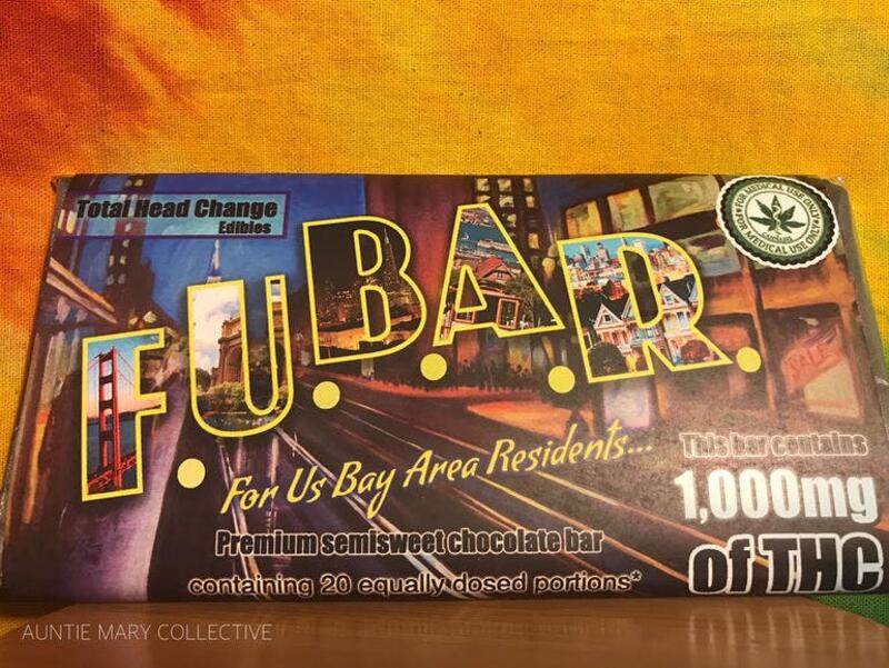 T.H.C Chocolate Bar 1000mg - FUBAR