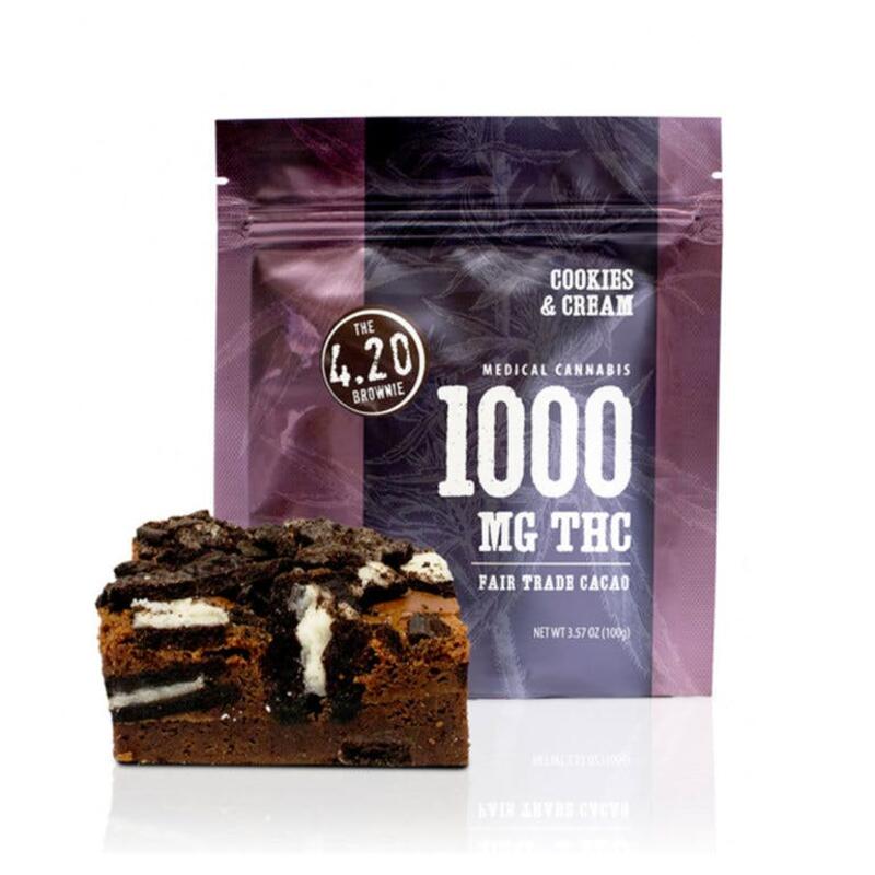 Cookies & Cream 4.20 Brownie – 1000mg THC