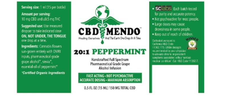 CBD MENDO - 20:1 Peppermint (15ml)