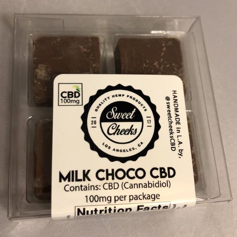 Milk Choco 100mg CBD Hemp Oil Milk Chocolate (4 Pcs) - Sweet Cheeks