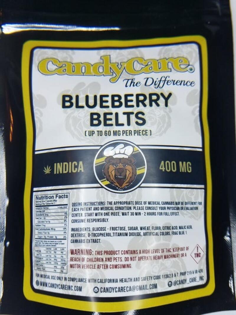 Blueberry Belts- Indica 400mg