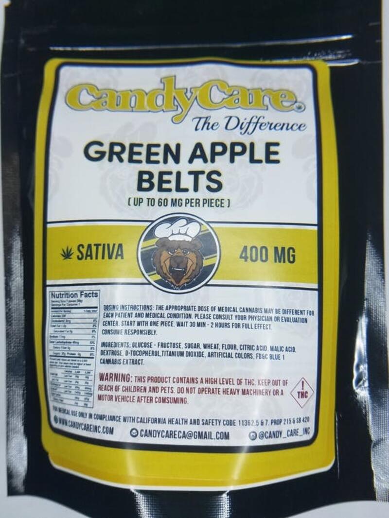 Green Apple Belts- Sativa 400mg