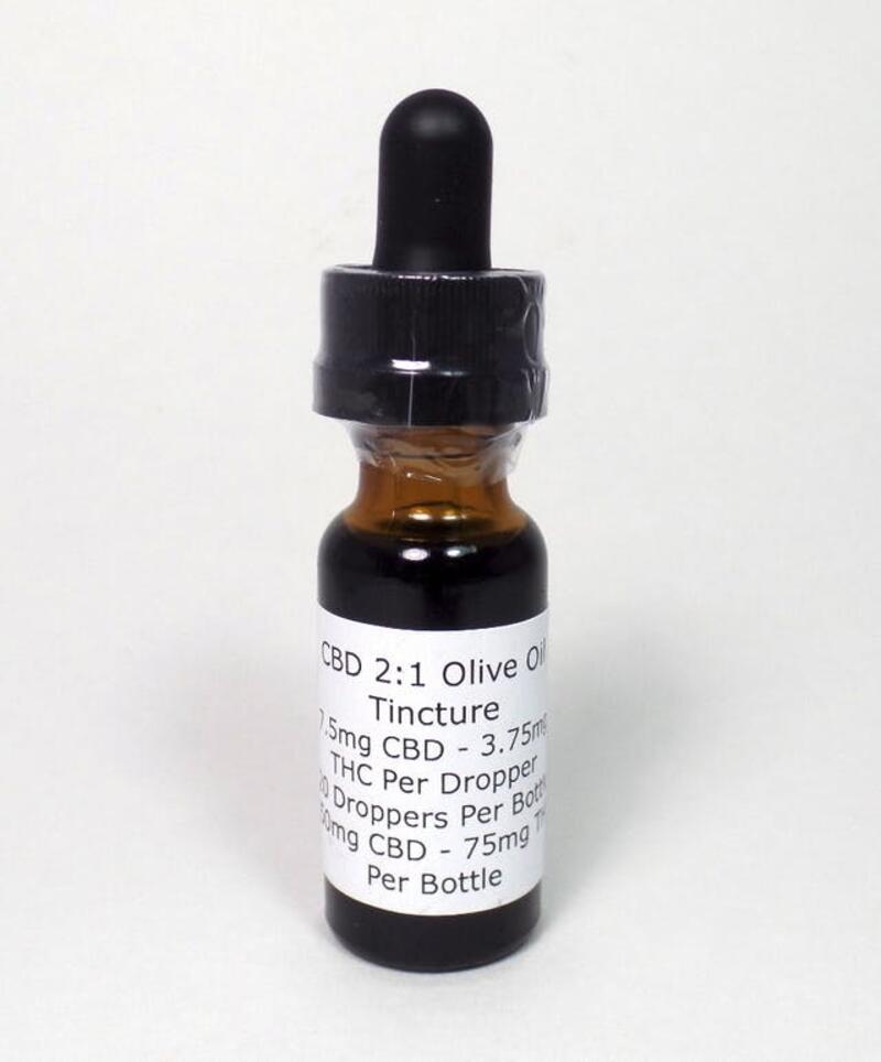 CBD 2:1 Olive Oil Tincture 150mg CBD/75mg THC
