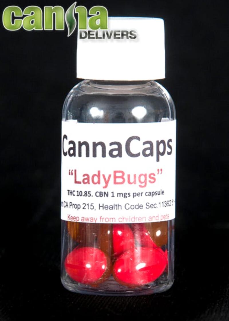 CANNA CAPS - LADYBUGS 10pk Bottle(11.5mg)