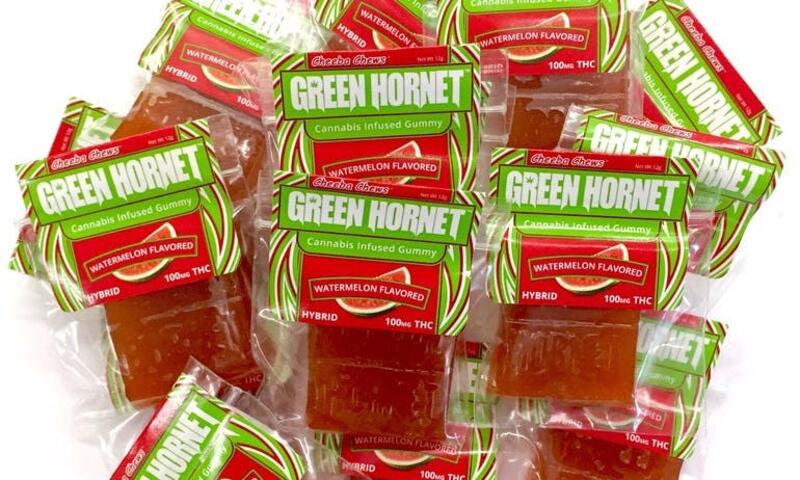 Cheeba Chews 100 mg THC Green Hornets