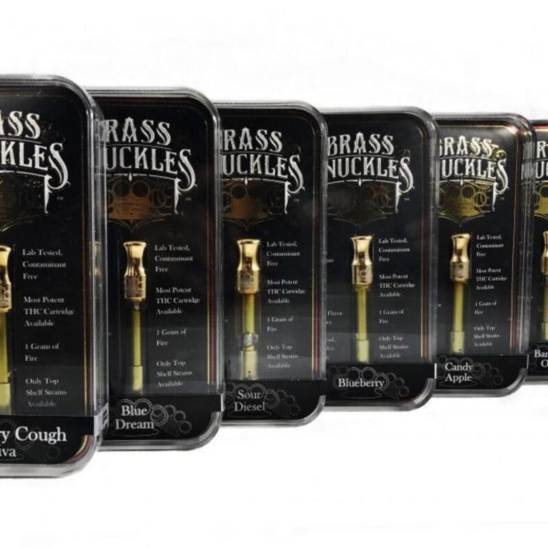 Brass Knuckles Clear High THC Vape Cartridges (1 gram – 21 options)