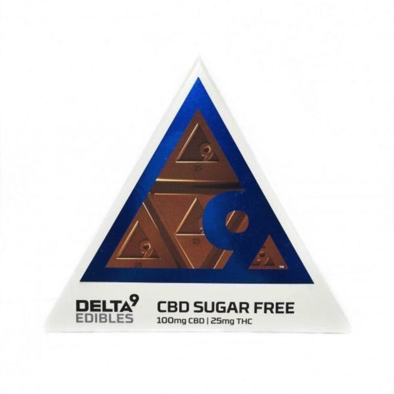 CBD Sugar Free Chocolate Bar – Delta 9 (100mg CBD – 25mg THC)