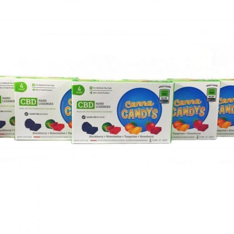 CBD Medicated Fruity Hard Candies 4-Pack – Canna Candys (100mg CBD)