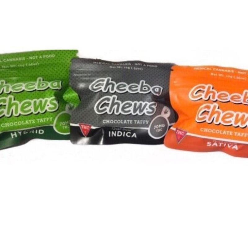 Cheeba Chews Chocolate Taffy (70mg THC – 3 flavors)