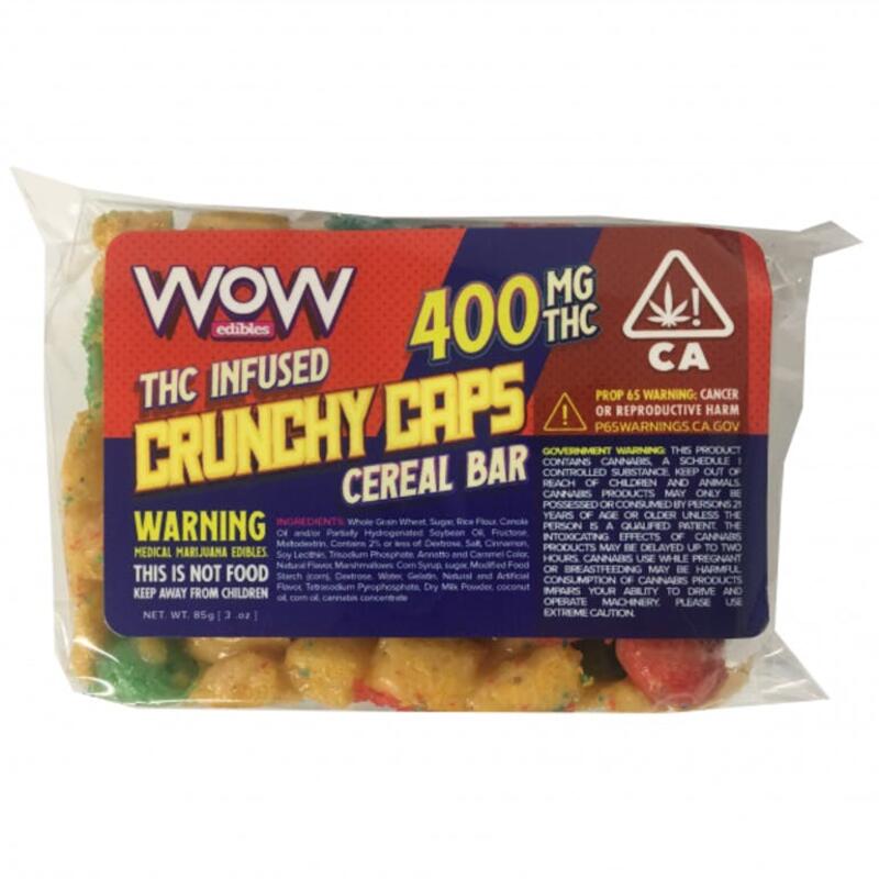 Crunchy Caps Cereal Bar – WOW Edibles (400mg THC)