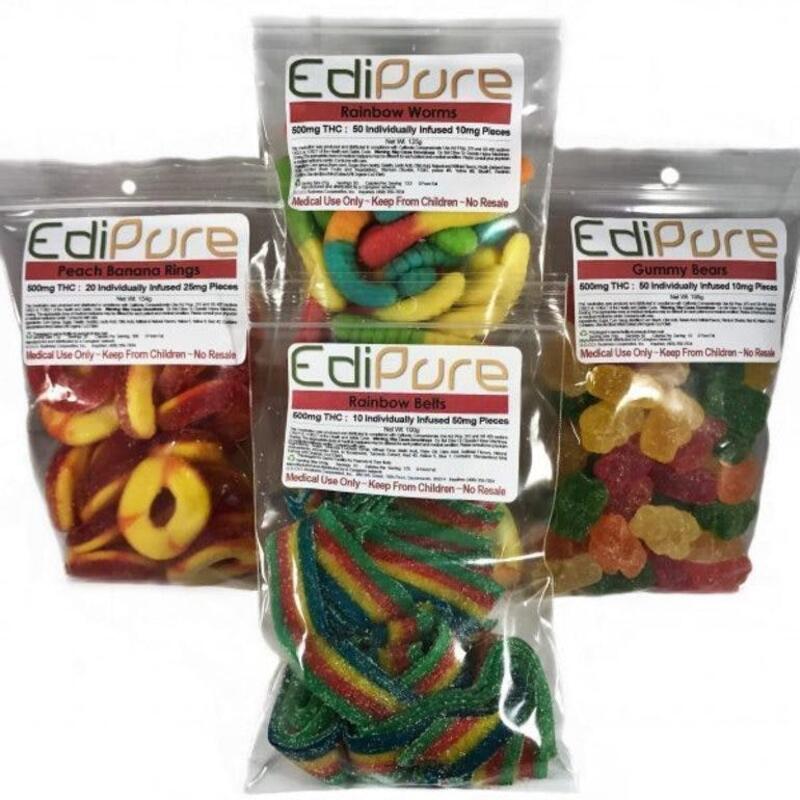 EdiPure Edible Candy (500mg THC – 4 flavors)