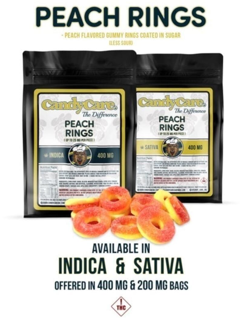 Candy Care 200mg Indica Peach Rings
