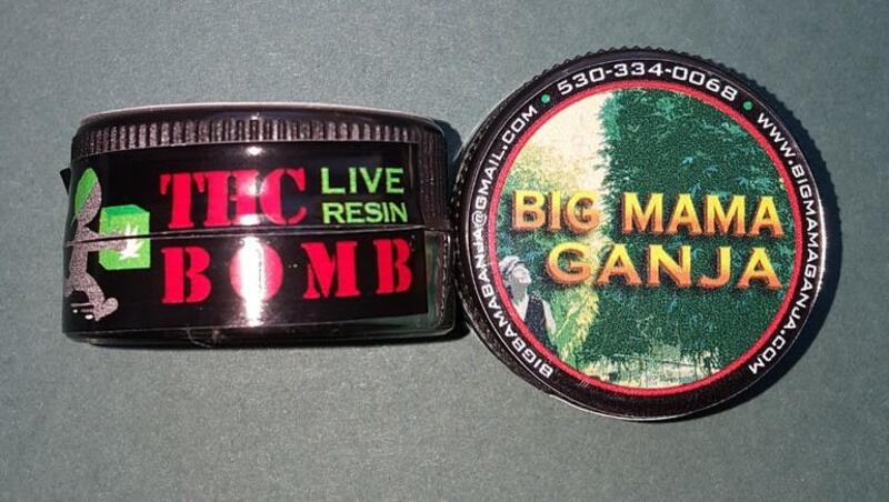 THC Bomb Live Resin- Big Mama Ganja Farms