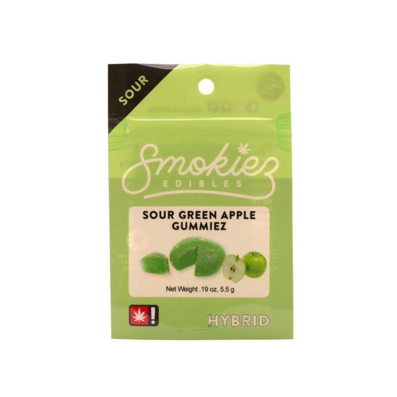 Hybrid Sour Green Apple Gummiez, 50mg, 10 Srv.